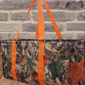 Camo Orange Utility Tote Bag NGIL Large Hunting Tailgate Car Unisex